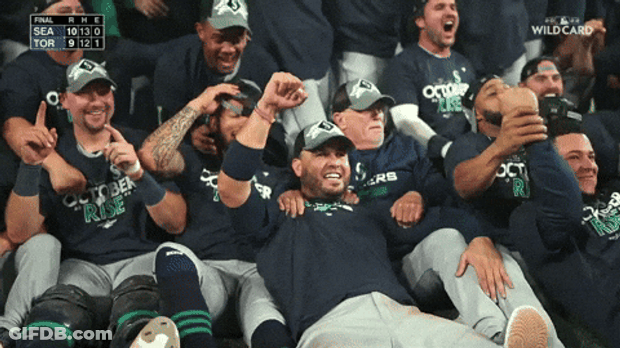 Happy Mariners Players GIF