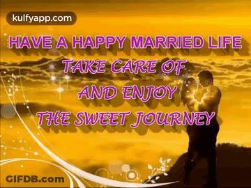 Happy Married Life Greeting Card GIF