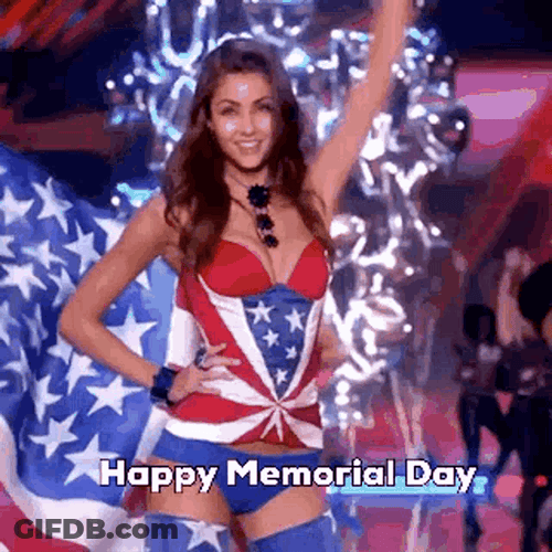 Happy Memorial Day Cary Anne Model GIF