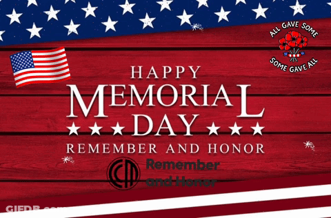 Happy Memorial Day Remember And Honor Sign GIF