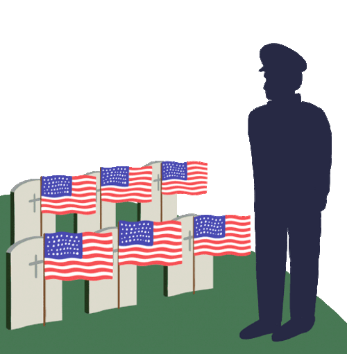Happy Memorial Day USA Graves Salute Soldier GIF