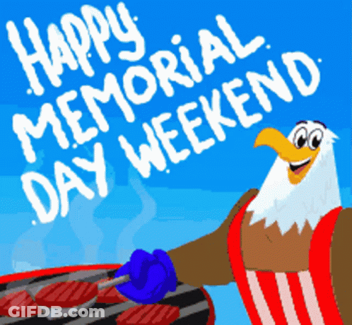 Happy Memorial Day Weekend Bald Eagle GIF