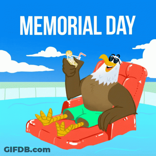 Happy Memorial Day Weekend Chill Eagle GIF