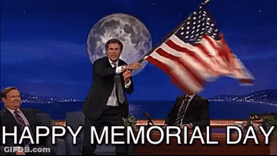 Happy Memorial Day Will Ferrell Conan GIF