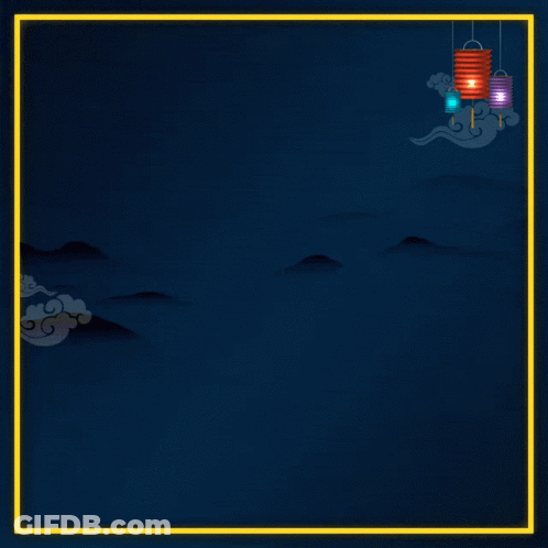 Happy Mid-Autumn Festival Poster With Full Moon GIF