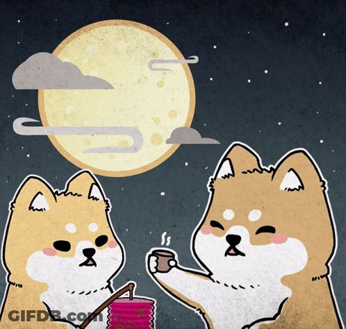 Happy Mid Autumn Festival Poster With Lanterns GIF