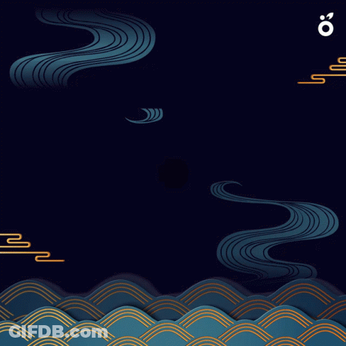 Happy Mid-Autumn Festival Robot With Two Rabbits GIF