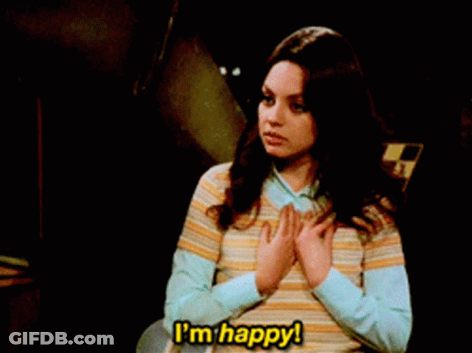 Happy Mila Kunis The 70S Show GIF