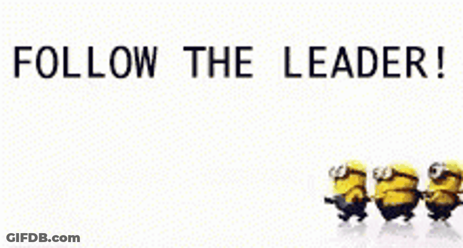 Happy Minions Follow The Leader GIF