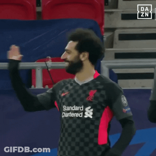 Happy Mohamed Salah Co Players Hug GIF