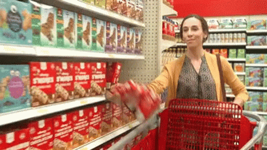 Happy Mom Grocery Shopping GIF