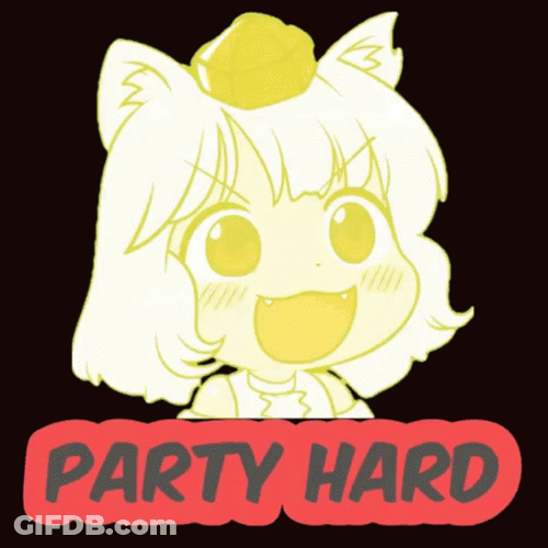 Happy Momiji Inubashiri Shaking Her Head Party Hard GIF