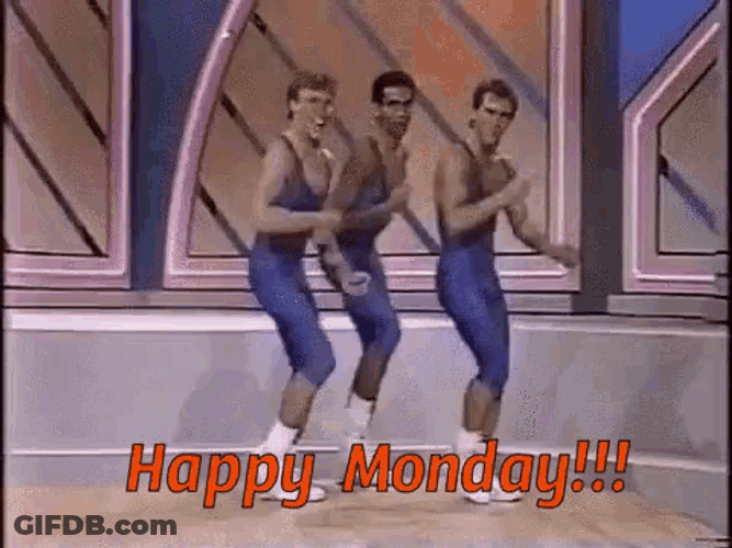 Happy Monday Aerobics Guys GIF