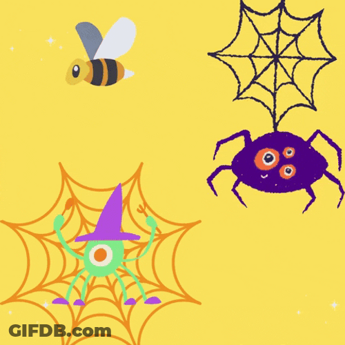 Happy Monday Blessings Spider And Bee GIF