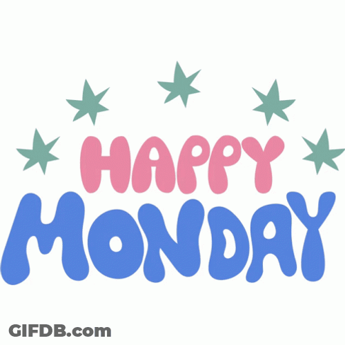 Happy Monday Blues Text GIF