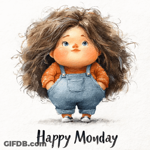 Happy Monday Cartoon Character GIF