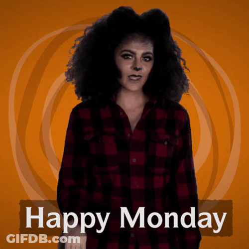 Happy Monday Cat Woman GIF
