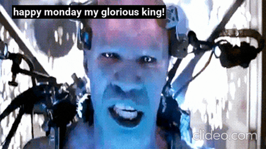 Happy Monday Electro Man GIF