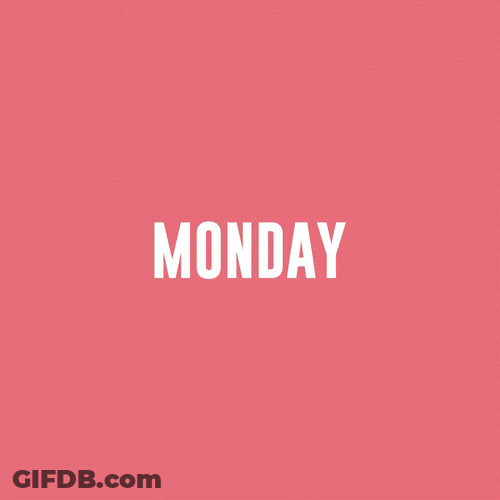 Happy Monday Morning Text Art GIF