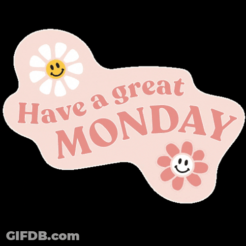 Happy Monday Retro Design GIF