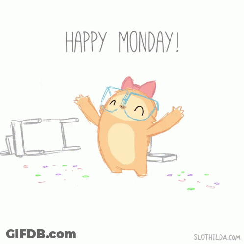 Happy Monday Sloth Drawing GIF
