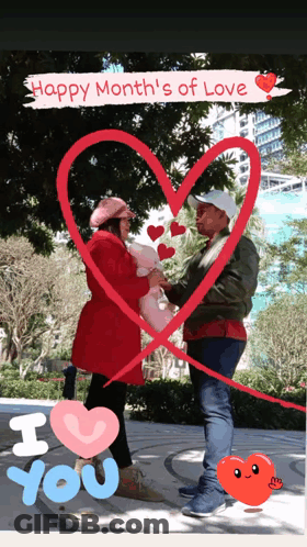 Happy Month Of Love Man And Woman Holding Hands GIF