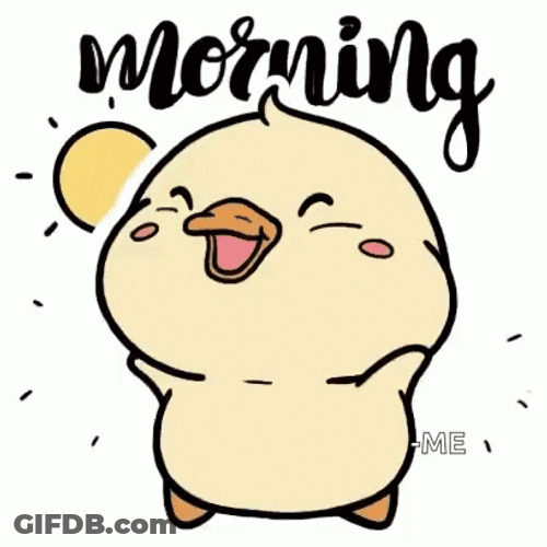 Happy Morning Duckie Fun Art GIF