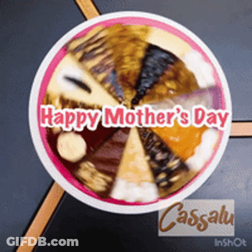 Happy Mother's Day Card With Cake GIF