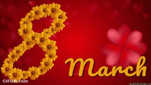 Happy Mother's Day Card With Flower Number 8 GIF