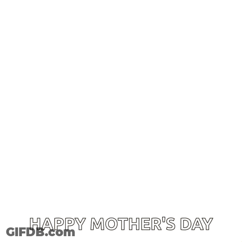 Happy Mother's Day Card With Flowers In Vase GIF