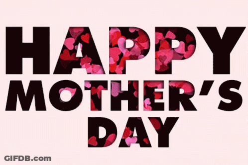 Happy Mother's Day Card With Hearts GIF