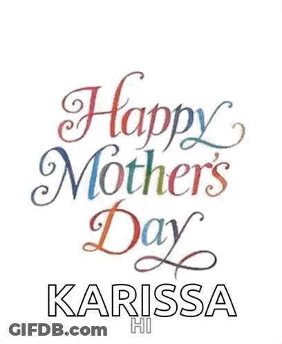 Happy Mother's Day Card With Hearts And Karissa GIF