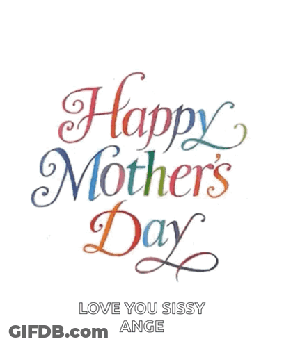 Happy Mother's Day Card With Hearts GIF