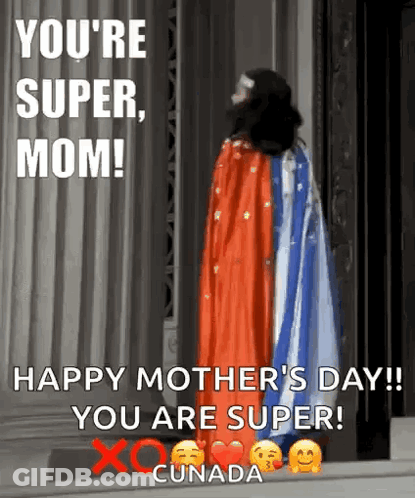 Happy Mother's Day Card With Pink Flower GIF