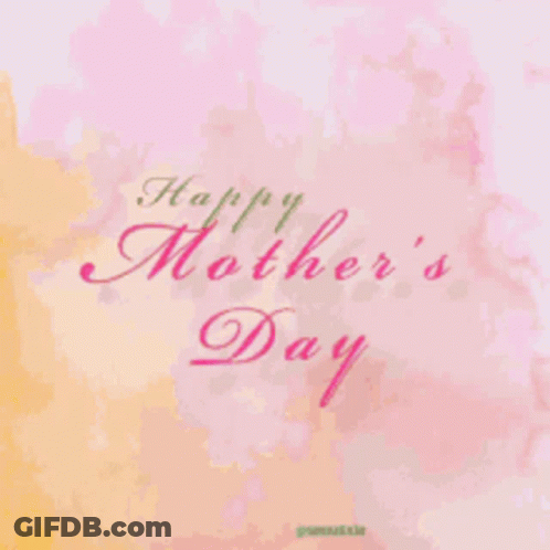 Happy Mother's Day Card With Pink Flowers GIF