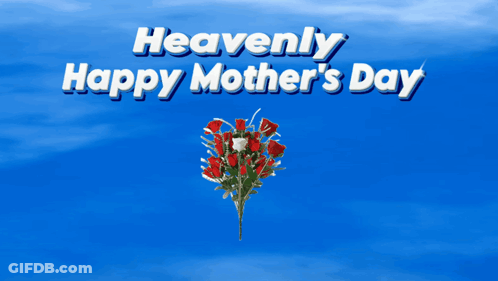 Happy Mother's Day Card With Red Roses GIF