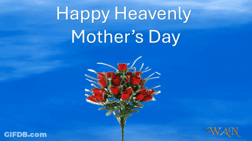 Happy Mother's Day Card With Red Roses GIF