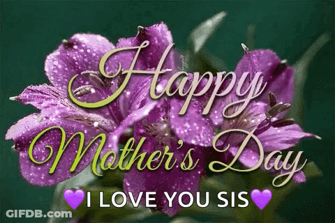 Happy Mother's Day Card With Roses And Hearts GIF