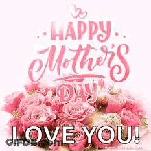 Happy Mother's Day Card With Roses GIF