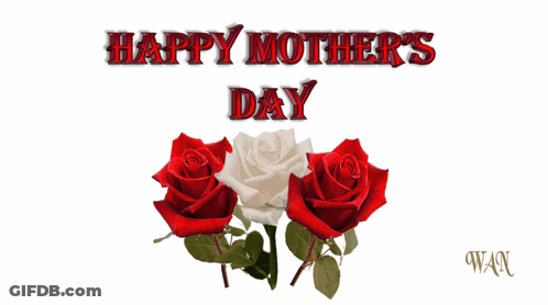 Happy Mother's Day Card With Roses GIF