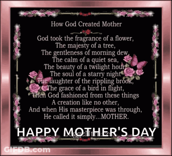 Happy Mother's Day Friend Digital Text Design GIF
