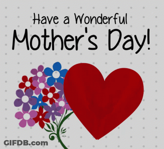 Happy Mother's Day Friend Folding Heart GIF