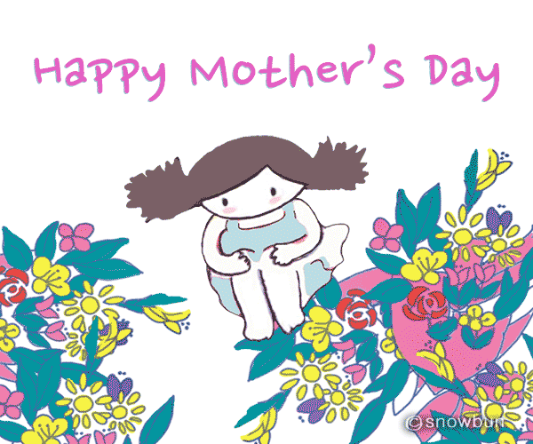 Happy Mother's Day Friend Jumping Kid Animation GIF