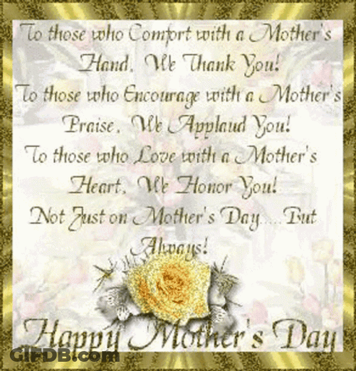Happy Mother's Day Friend Text Art GIF
