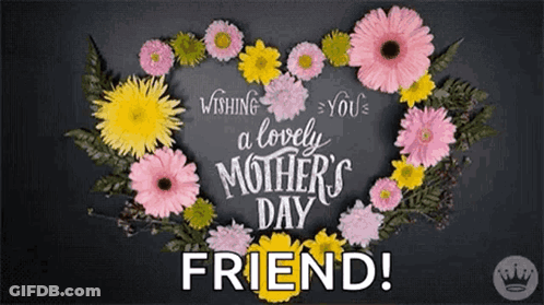 Happy Mother's Day Greeting Card With Flowers GIF