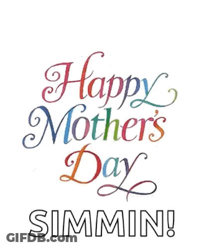 Happy Mother's Day Greeting Card With Hearts GIF
