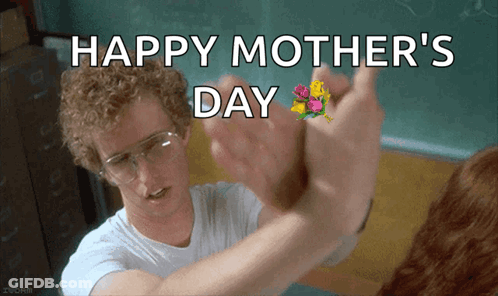 Happy Mother's Day Greeting With Flowers GIF