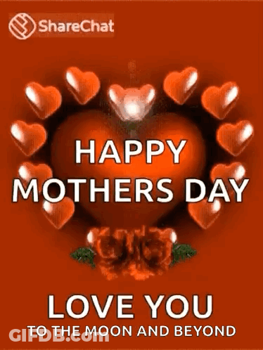 Happy Mother's Day Heart Greeting Card GIF