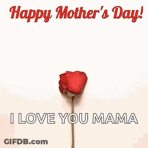 Happy Mother's Day Heart Of Rose Petals GIF