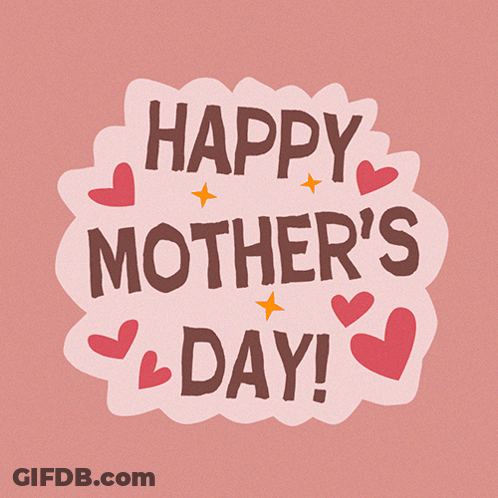Happy Mother's Day Pink Background GIF